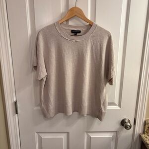 Banana Republic Women's Light Beige Linen Blend Crewneck Sweater XXL